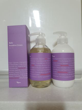 빅그린 베이비라인 3종세트 - 샴푸앤바디워시500ml,올인원로션500ml,바디크림170ml — 5점을 준 리뷰어가 2022년 11월 올린 사용 사진