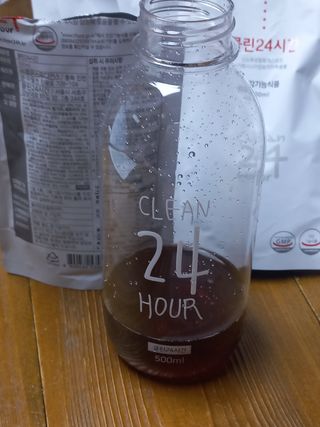 클린24시간 1BOX(5포) + 전용보틀(500ml) — 5점을 준 리뷰어가 2023년 7월 올린 사용 사진