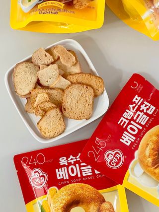 딜라이트 프로젝트 오뚜기스프 베이글칩 2종 — 4.5점을 준 리뷰어가 2021년 8월 올린 사용 사진