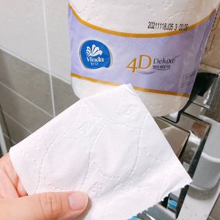 빈다 4Deluxe 4겹 엠보싱 롤 화장지 — 5점을 준 리뷰어가 2022년 4월 올린 사용 사진