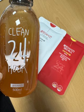 클린24시간 레드박스 1BOX(5포) + 전용보틀(500ml) — 5점을 준 리뷰어가 2024년 1월 올린 사용 사진