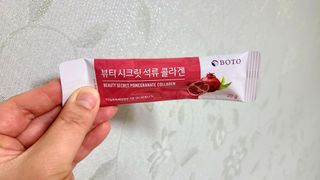 보뚜 슈퍼푸드 뷰티 시크릿 석류 콜라겐 젤리스틱 15포 — 5점을 준 리뷰어가 2021년 12월 올린 사용 사진