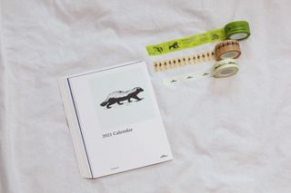 콜린스 2021 엽서 캘린더와 마스킹 테이프 3종 — 4점을 준 리뷰어가 2020년 12월 올린 사용 사진