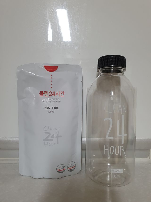 클린24시간 1BOX(5포) + 전용보틀(500ml) 리뷰 사진