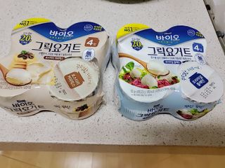 매일바이오 그릭요거트 오리지널 플레인 4개, 로스터리 커피믹스 4개 — 4점을 준 리뷰어가 2021년 12월 올린 사용 사진