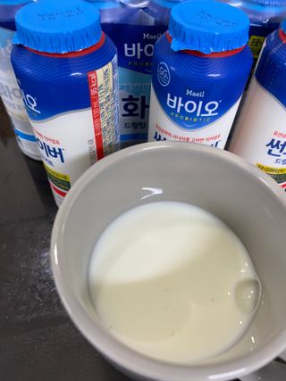 LIVE 매일바이오 썬화이버 드링킹 요거트 — 5점을 준 리뷰어가 2022년 8월 올린 사용 사진