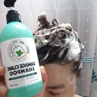 썸헤어 / SUMHAIR 썸헤어 데미지 클리닉 샴푸+트리트먼트 네롤리&민트티 — 5점을 준 리뷰어가 2021년 6월 올린 사용 사진