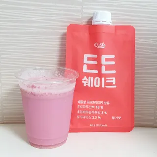 [덜다] 든든 식물성 단백질 쉐이크 40g X 7입 (곡물/딸기) — 5점을 준 리뷰어가 2023년 8월 올린 사용 사진