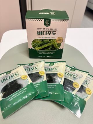 [피터씨마켓] 바다포도 100g(20g x 5봉) 우미부도 그린캐비어 ASMR 소분포장 — 5점을 준 리뷰어가 2024년 8월 올린 사용 사진