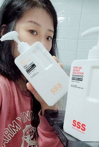 트리플에스 탈모 샴푸 580ml + 실크 트리트먼트 580ml — 5점을 준 리뷰어가 2021년 5월 올린 사용 사진