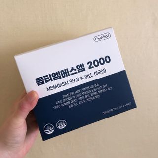 바른비타민 옵티엠에스엠2000 1박스 60포 관절 연골 복합건강기능식품 — 5점을 준 리뷰어가 2021년 6월 올린 사용 사진