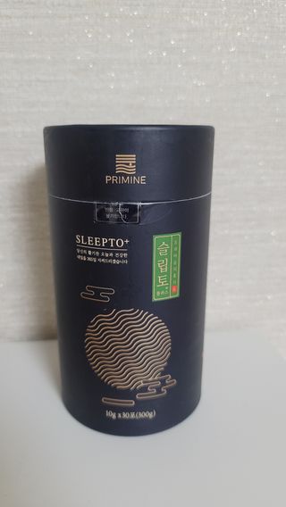프리마인 자체 기업부설 연구소에서 찾아낸 건강한 수면의 비밀.  슬립토 플러스 30포 — 4점을 준 리뷰어가 2022년 4월 올린 사용 사진