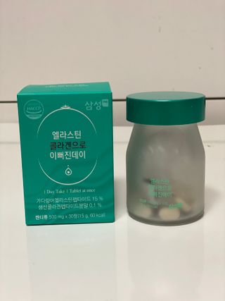 체인미 엘라스틴 콜라겐으로 이뻐진데이 500mg x 30정 — 5점을 준 리뷰어가 2021년 12월 올린 사용 사진