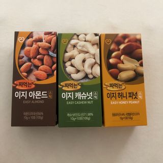 짜먹는 이지견과 짜먹는 이지아몬드, 짜먹는 이지허니피넛, 짜먹는 이지캐슈넛 각 10g X  10포 — 5점을 준 리뷰어가 2021년 2월 올린 사용 사진