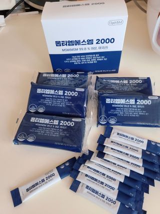 바른비타민 옵티엠에스엠2000 1박스 60포 관절 연골 복합건강기능식품 — 5점을 준 리뷰어가 2021년 6월 올린 사용 사진