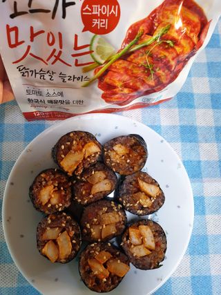 굽네몰 [굽네] 소스가 맛있는 닭가슴살 슬라이스 4종 — 5점을 준 리뷰어가 2021년 4월 올린 사용 사진