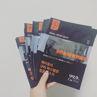 케이퓨리 귀편한 숨쉬기편한 새부리형 항균 구리마스크 대형 — 5점을 준 리뷰어가 2022년 11월 올린 사용 사진