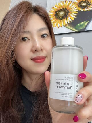 [후르디아] 눈시림없는 올영 립앤아이 리무버 — 5점을 준 리뷰어가 2024년 4월 올린 사용 사진