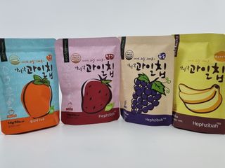 아비삭 과일칩 딸기, 감, 포도, 바나나 4종 — 5점을 준 리뷰어가 2021년 8월 올린 사용 사진