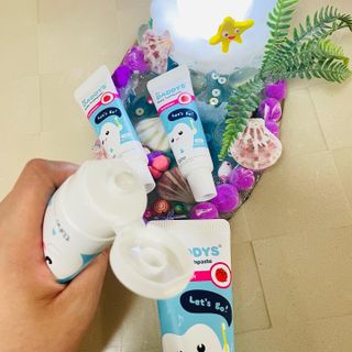 닥터데디스 안심무불소 베이비치약 60g + 여행용 미니 치약 15g — 5점을 준 리뷰어가 2022년 9월 올린 사용 사진