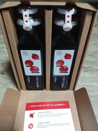[바이윙클] 페르시아 유기농 석류 착즙주스 750ml 2병 + 선물박스 세트 — 5점을 준 리뷰어가 2022년 2월 올린 사용 사진