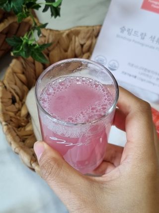 [슬림드랍 석류맛] 건기식 다이어트 보조제 겸 비타민 — 5점을 준 리뷰어가 2022년 1월 올린 사용 사진