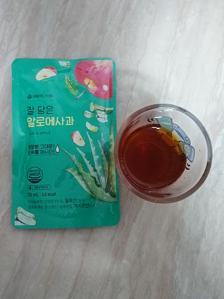서울약사신협 잘 담은 알로애사과_70ml x 30포 — 5점을 준 리뷰어가 2021년 9월 올린 사용 사진