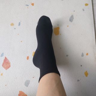 [사이즈가 있는 양말 필로이] 남/여 골지 발목 양말 4족 세트 남【S, M, L, XL】여【S, M, L】_컬러 랜덤 — 4점을 준 리뷰어가 2022년 6월 올린 사용 사진