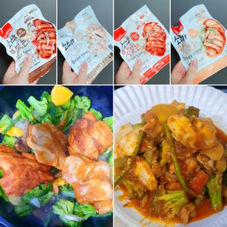 굽네몰 [굽네] 소스가 맛있는 닭가슴살 슬라이스 4종 — 5점을 준 리뷰어가 2021년 4월 올린 사용 사진