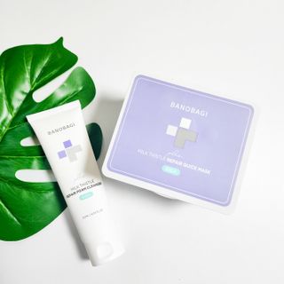 바노바기 코스메틱 바노바기 밀크씨슬 리페어 시카 폼 클렌저 플러스 120ml + 퀵 마스크 플러스 30매 — 5점을 준 리뷰어가 2023년 8월 올린 사용 사진
