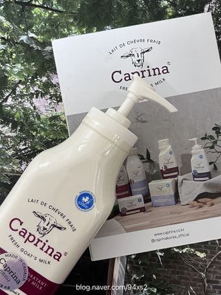 카프리나 산양밀크 모이스춰라이징 바디로션 350ml(오리지널향) — 5점을 준 리뷰어가 2023년 4월 올린 사용 사진