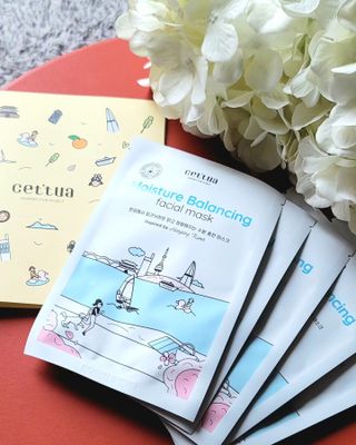 세뚜아(Cettua) [세뚜아] 모이스처 밸런싱 페이셜 마스크 Cettua Moisture Balancing Facial Mask 5매 — 5점을 준 리뷰어가 2024년 4월 올린 사용 사진