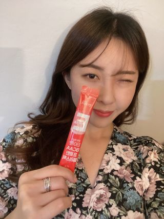 [인디닥터] 타이탄 BCAA 프로틴 젤리스틱 — 5점을 준 리뷰어가 2022년 4월 올린 사용 사진