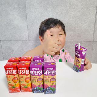 [롯데칠성] 야채듬뿍 더'진한 [롯데칠성] 야채는 이제 COLORFULL! 야채듬뿍  더 진한 레드 4개 +퍼플 4개 (총 8개) — 5점을 준 리뷰어가 2023년 6월 올린 사용 사진