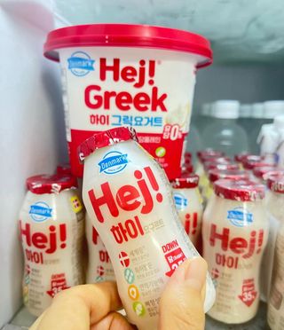 덴마크 *[구매평]하이(Hej!) 브랜드 패키지(요구르트, 그릭요거트) — 5점을 준 리뷰어가 2025년 10월 올린 사용 사진