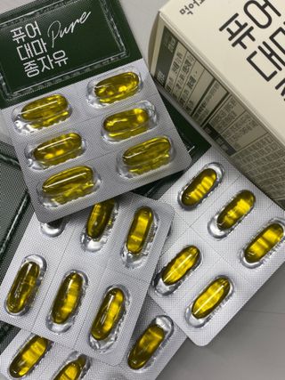 먹어도좋아 퓨어대마종자유 — 3.5점을 준 리뷰어가 2022년 1월 올린 사용 사진