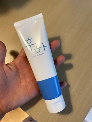 [심폐소생소] 무불소 임산부 천연 치약 — 5점을 준 리뷰어가 2021년 10월 올린 사용 사진
