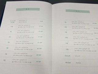 리훈 2023년 아이라이크 모눈 다이어리 미니달력 세트 — 5점을 준 리뷰어가 2022년 12월 올린 사용 사진