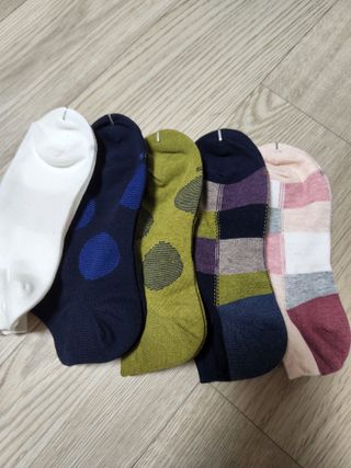 [사이즈가 있는 양말 필로이] 여자 스니커즈 발목 양말 5족 세트【 S, M, L, 】3가지 사이즈 — 5점을 준 리뷰어가 2022년 7월 올린 사용 사진