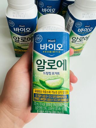 LIVE 매일바이오 알로에 드링킹 요거트 — 5점을 준 리뷰어가 2022년 4월 올린 사용 사진