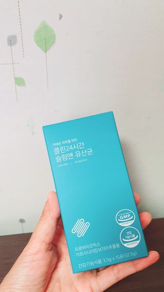 클린24시간 슬림앤유산균 1박스 (3.5g X 15포) — 5점을 준 리뷰어가 2022년 8월 올린 사용 사진