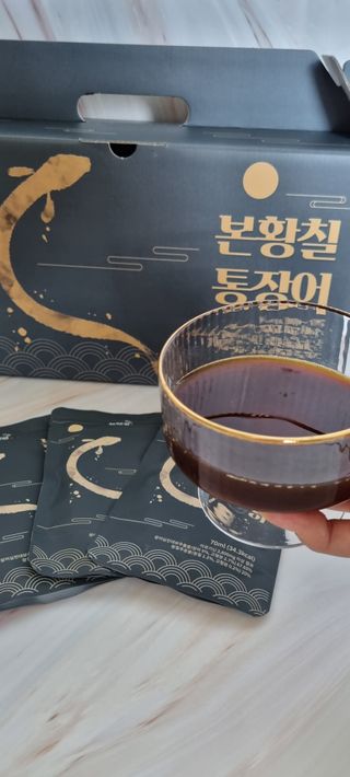 [비린내 완벽제거] 본황칠 통장어 국내산 장어즙 아르기닌 2800mg 장어즙효능 기력보강 — 5점을 준 리뷰어가 2022년 8월 올린 사용 사진