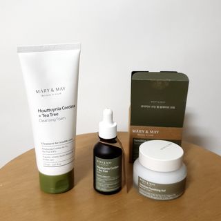마리엔메이 센서티브 수딩 젤 크림 + 어성초 티트리 추출물 세럼 + 어성초 티트리 모공 클렌징 폼 — 4점을 준 리뷰어가 2021년 9월 올린 사용 사진
