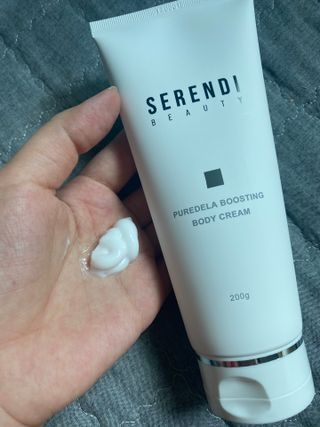 세렌디뷰티 퓨어델라 부스팅 바디크림 — 5점을 준 리뷰어가 2021년 7월 올린 사용 사진