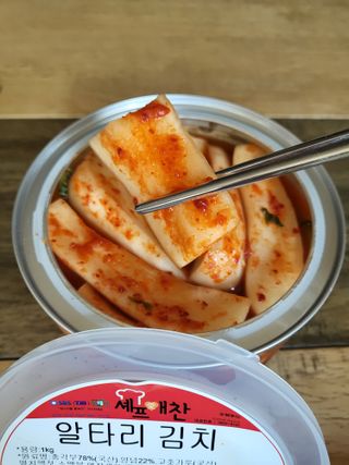 셰프애찬 알타리김치 총각김치 1kg — 5점을 준 리뷰어가 2022년 10월 올린 사용 사진