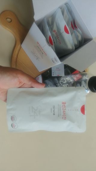 클린24시간 1BOX(5포) + 전용보틀(500ml) — 4점을 준 리뷰어가 2022년 9월 올린 사용 사진