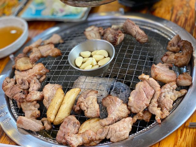 [산성골] 돼지갈비 2인 + 냉면 세트 리뷰 사진
