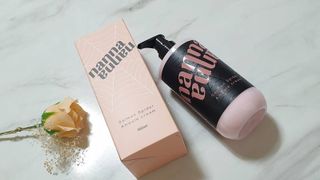 난나 살몬 스파이더 검버섯 미백 톤업 화이트닝 연어 앰플 크림 300ml 대용량 — 5점을 준 리뷰어가 2022년 8월 올린 사용 사진