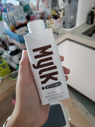 이너프 뮐크 초콜릿맛 — 3점을 준 리뷰어가 2022년 9월 올린 사용 사진
