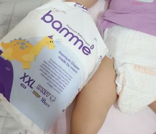 오브맘 밤 프리미엄 아기 기저귀 팬티형 밴드형 — 5점을 준 리뷰어가 2020년 12월 올린 사용 사진